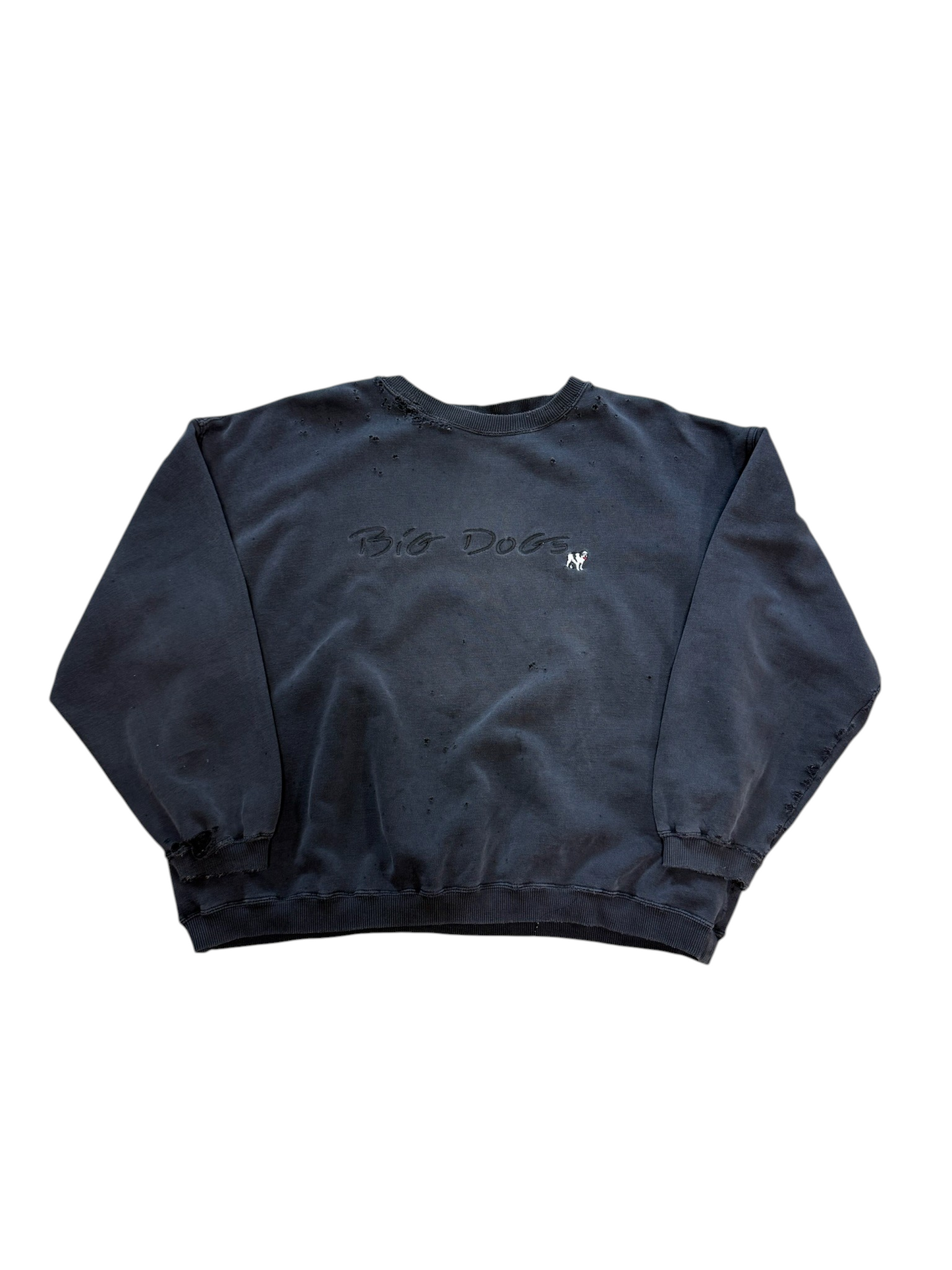 (XL) Vintage Big Dogs Thrashed & Boxy Fit Crewneck