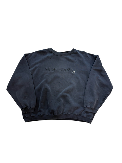 (XL) Vintage Big Dogs Thrashed & Boxy Fit Crewneck