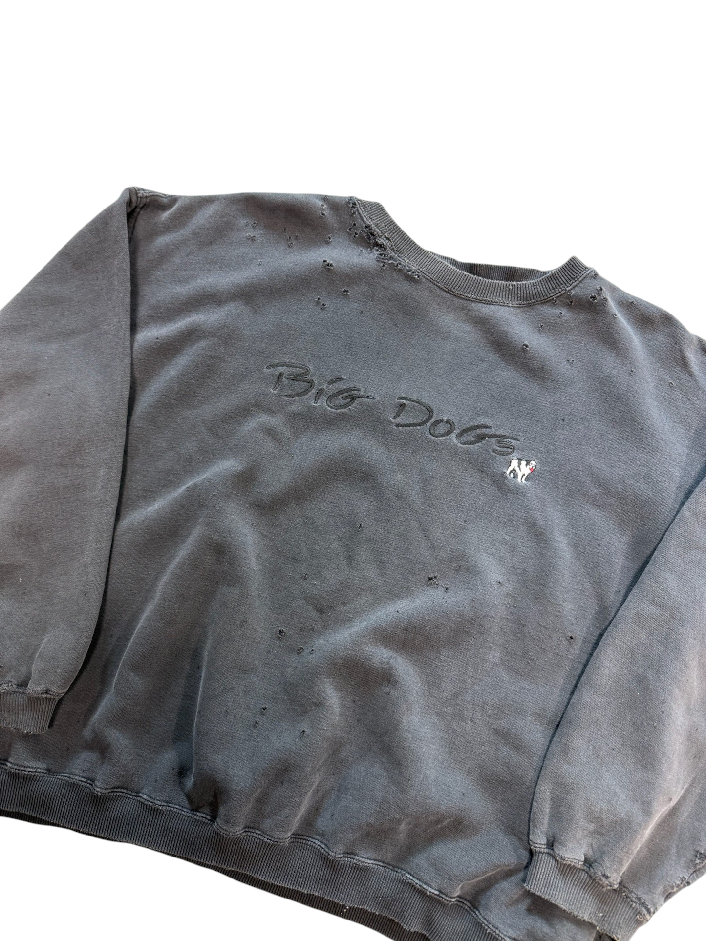 (XL) Vintage Big Dogs Thrashed & Boxy Fit Crewneck