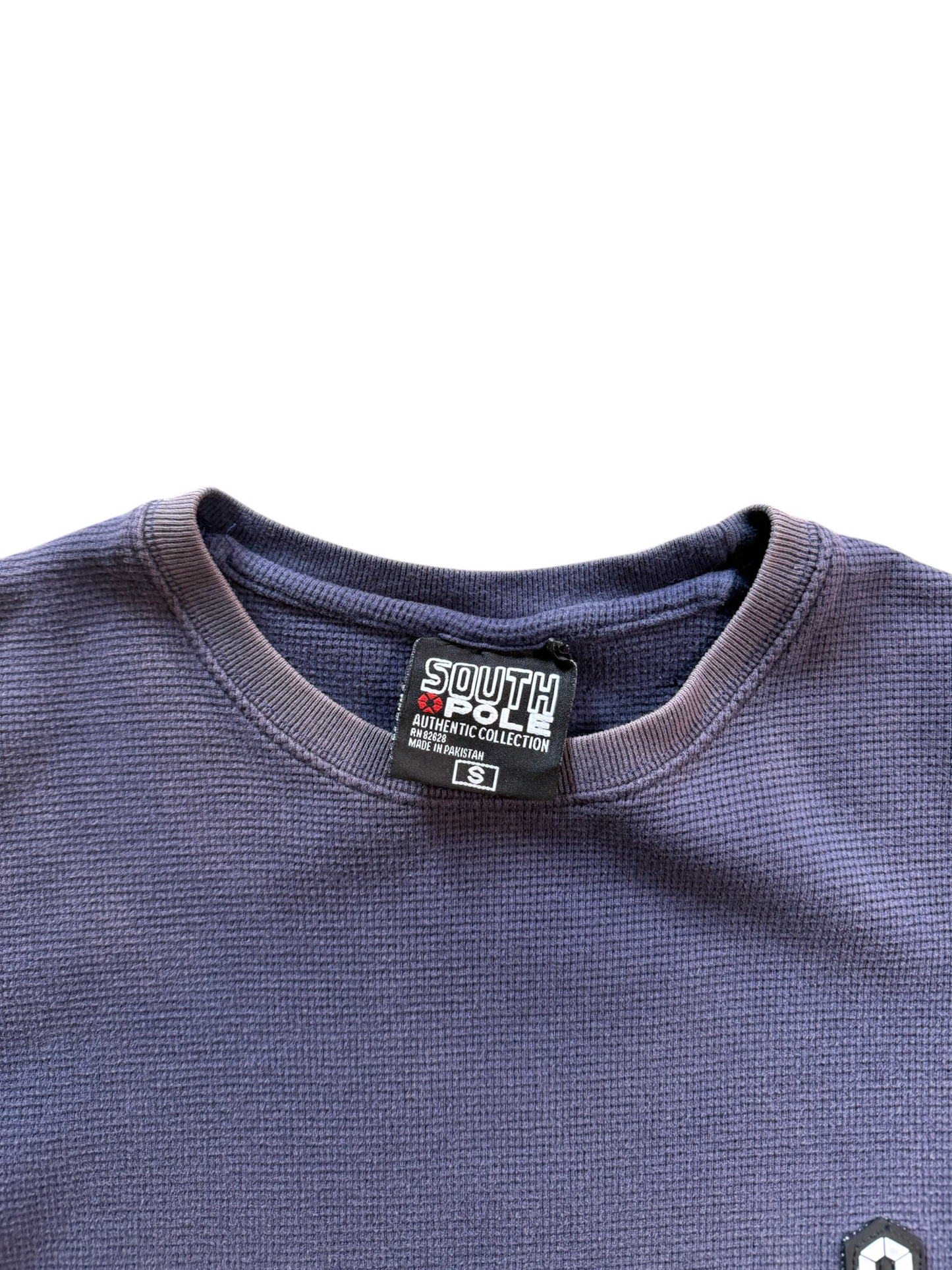 (S) Vintage Y2K Southpole Faded Waffle Knit Long Sleeve
