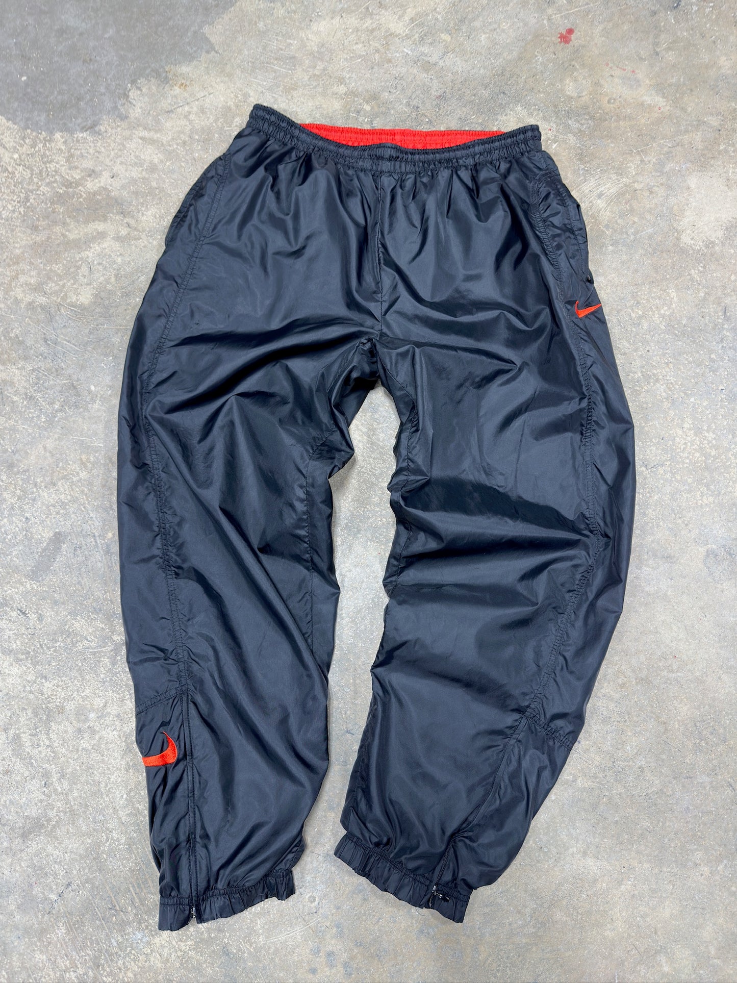 90s Nike Multi Swoosh Parachute Pant Sz XL