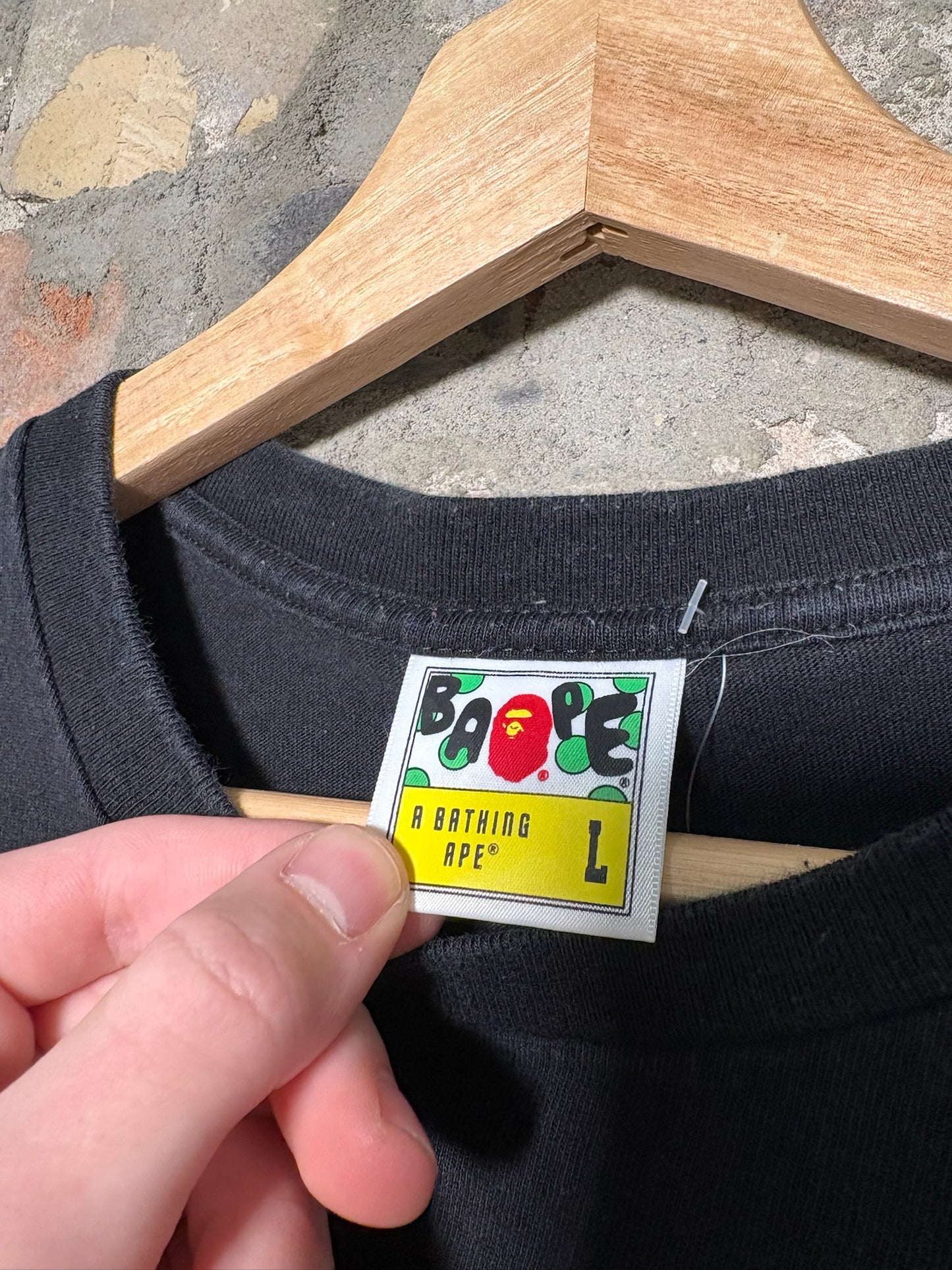 Bape APC Tiki Tee Black Sz L