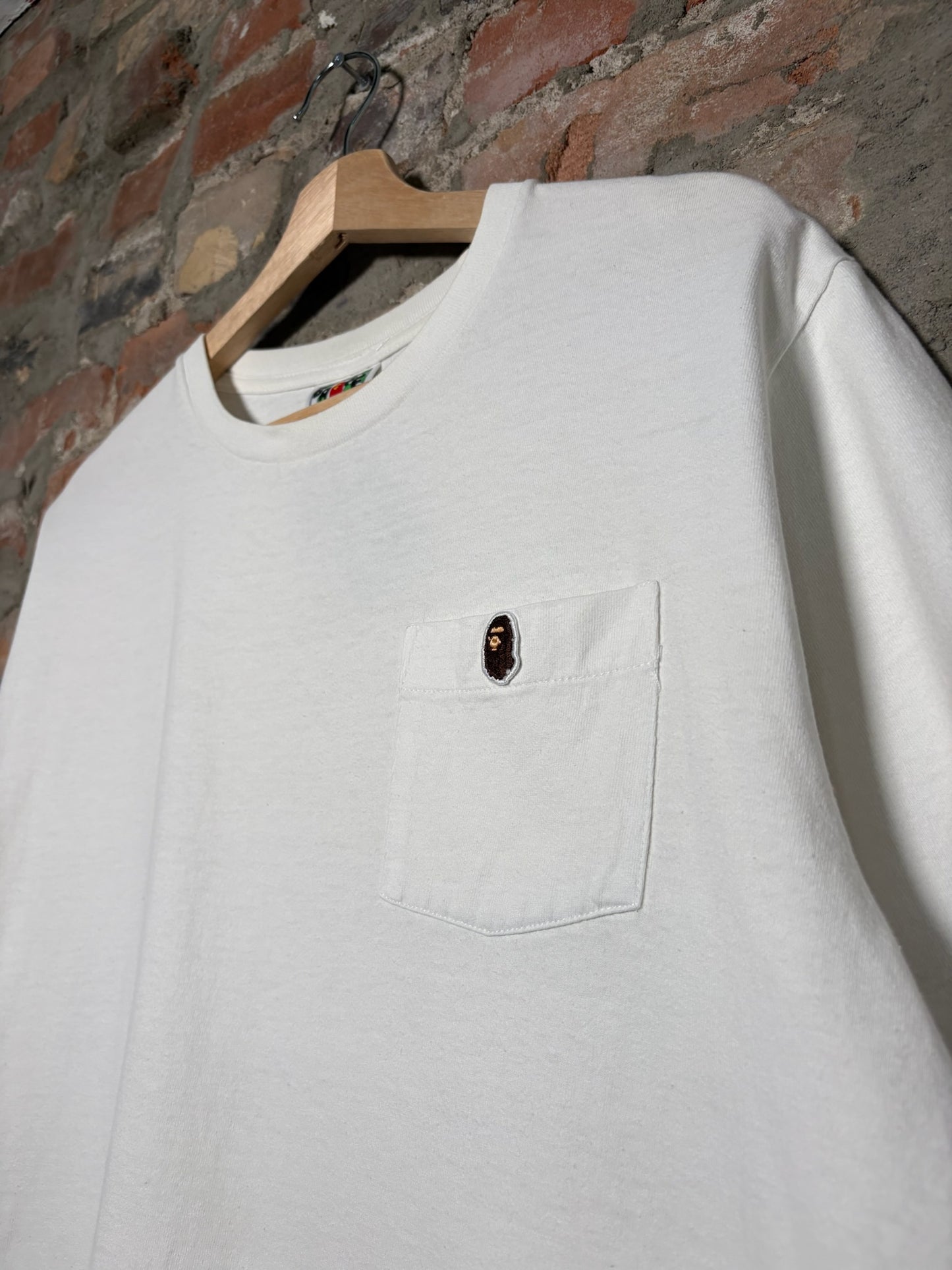 Bape Pocket Tee White Sz M