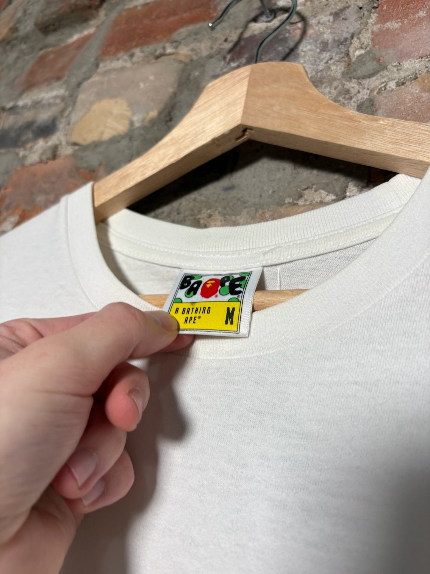 Bape Pocket Tee White Sz M