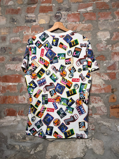 Kenzo Stamps All Over Print Tee Sz L