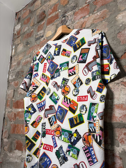 Kenzo Stamps All Over Print Tee Sz L