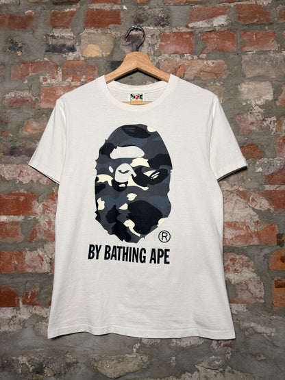 Bape Big Head Grey Ape Tee White Sz S