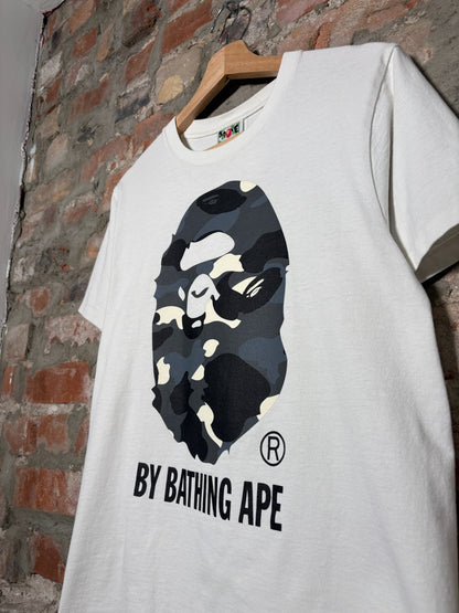 Bape Big Head Grey Ape Tee White Sz S