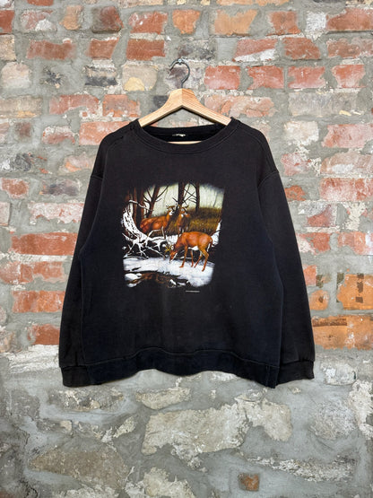 (M) 00s Winter Nature Landscape Crewneck
