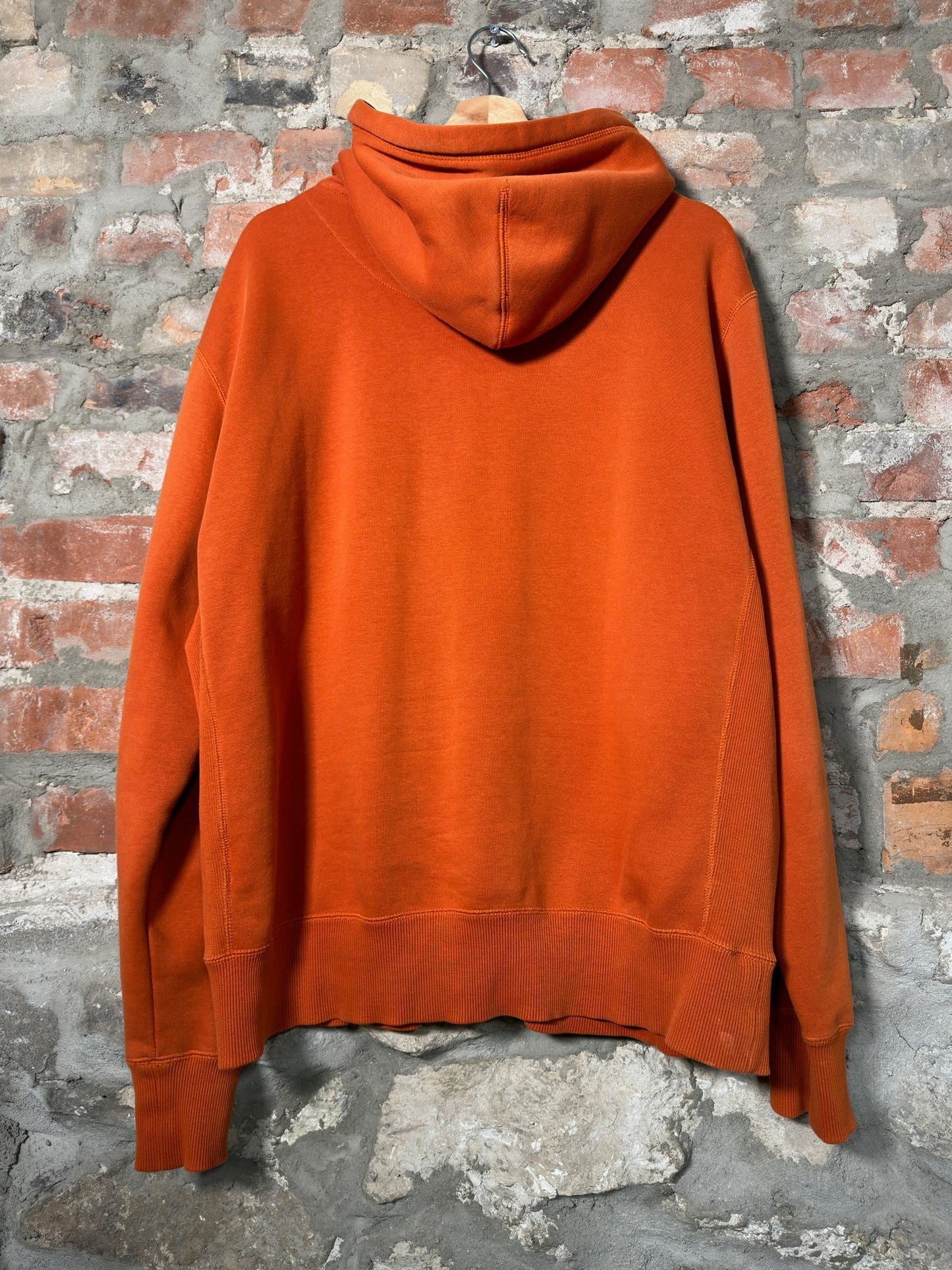 00s Nike Mini Swoosh Zip Up Hoodie Orange Sz XL