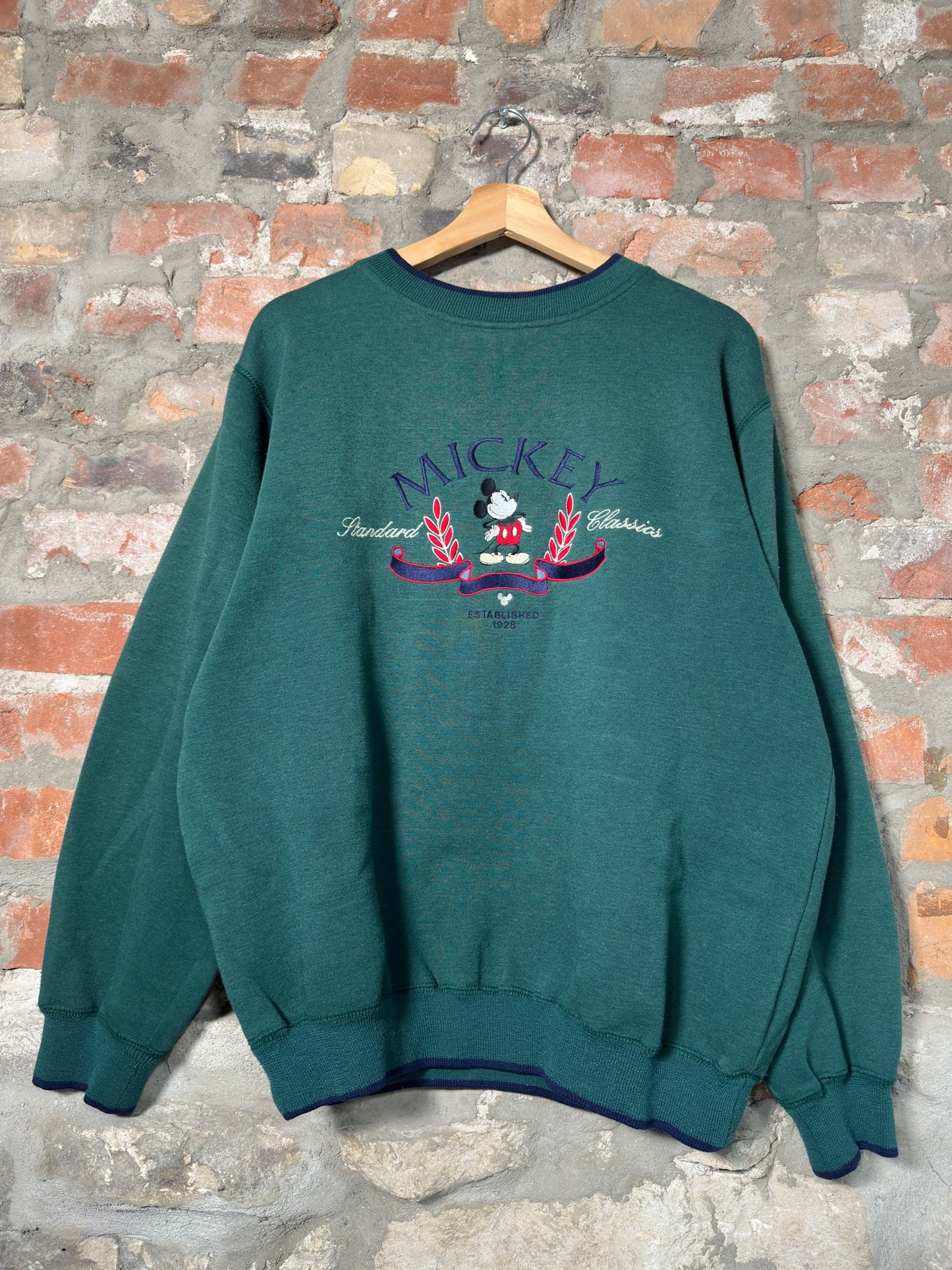 90s Disney Mickey Classics Crewneck Green Sz L