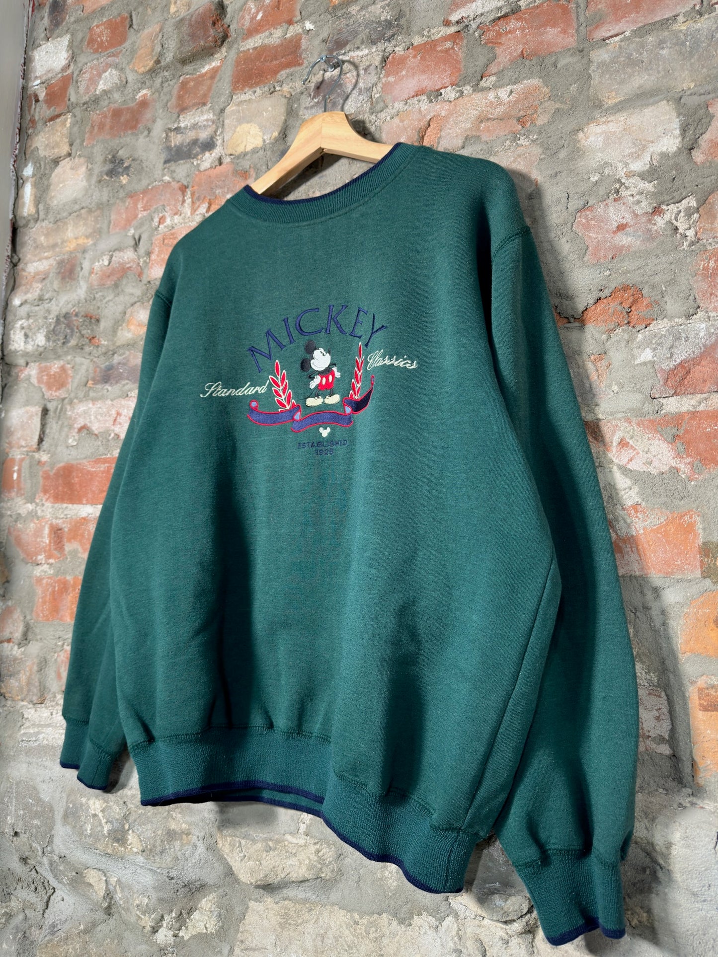 90s Disney Mickey Classics Crewneck Green Sz L