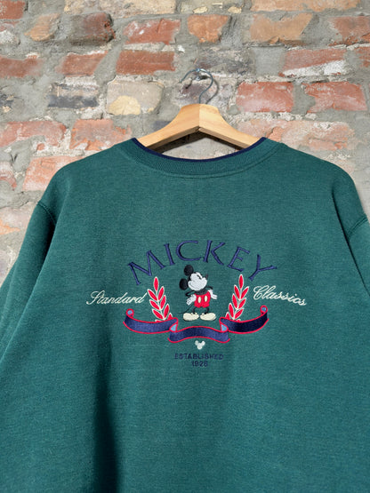 90s Disney Mickey Classics Crewneck Green Sz L