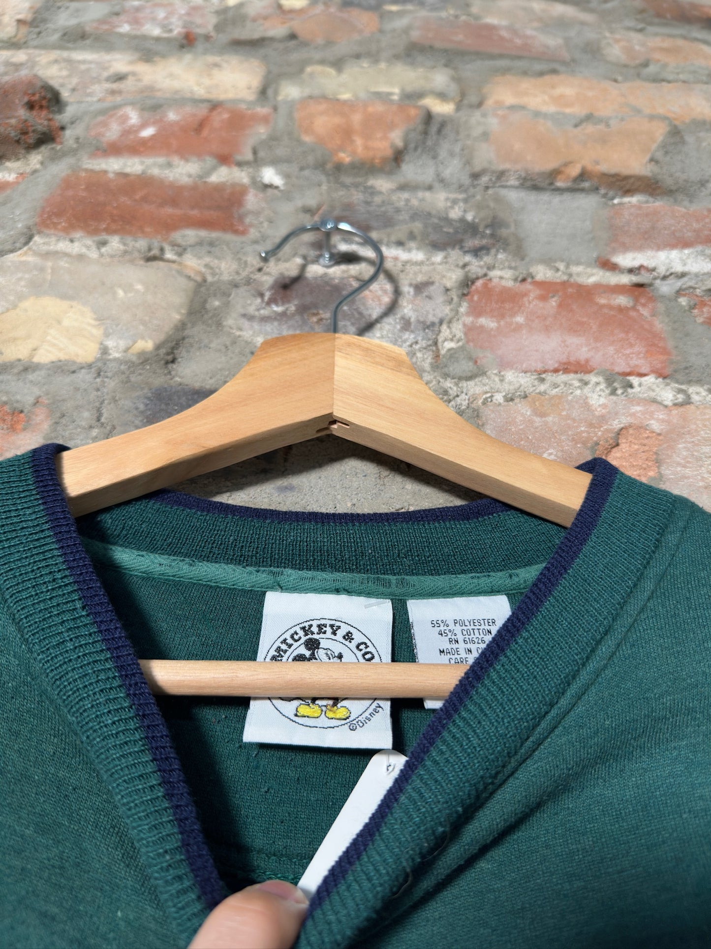 90s Disney Mickey Classics Crewneck Green Sz L