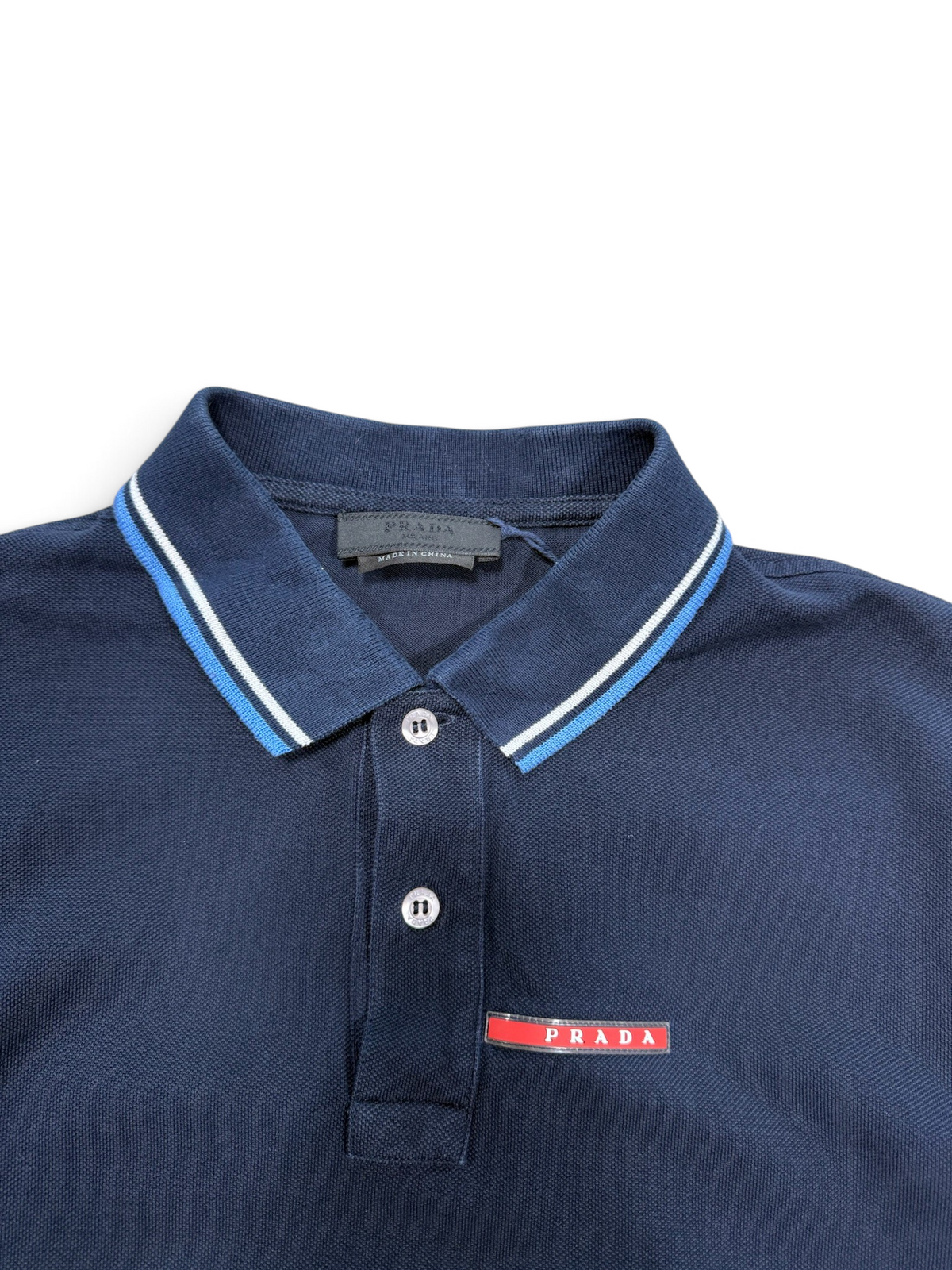 (M) Prada Polo Shirt Navy