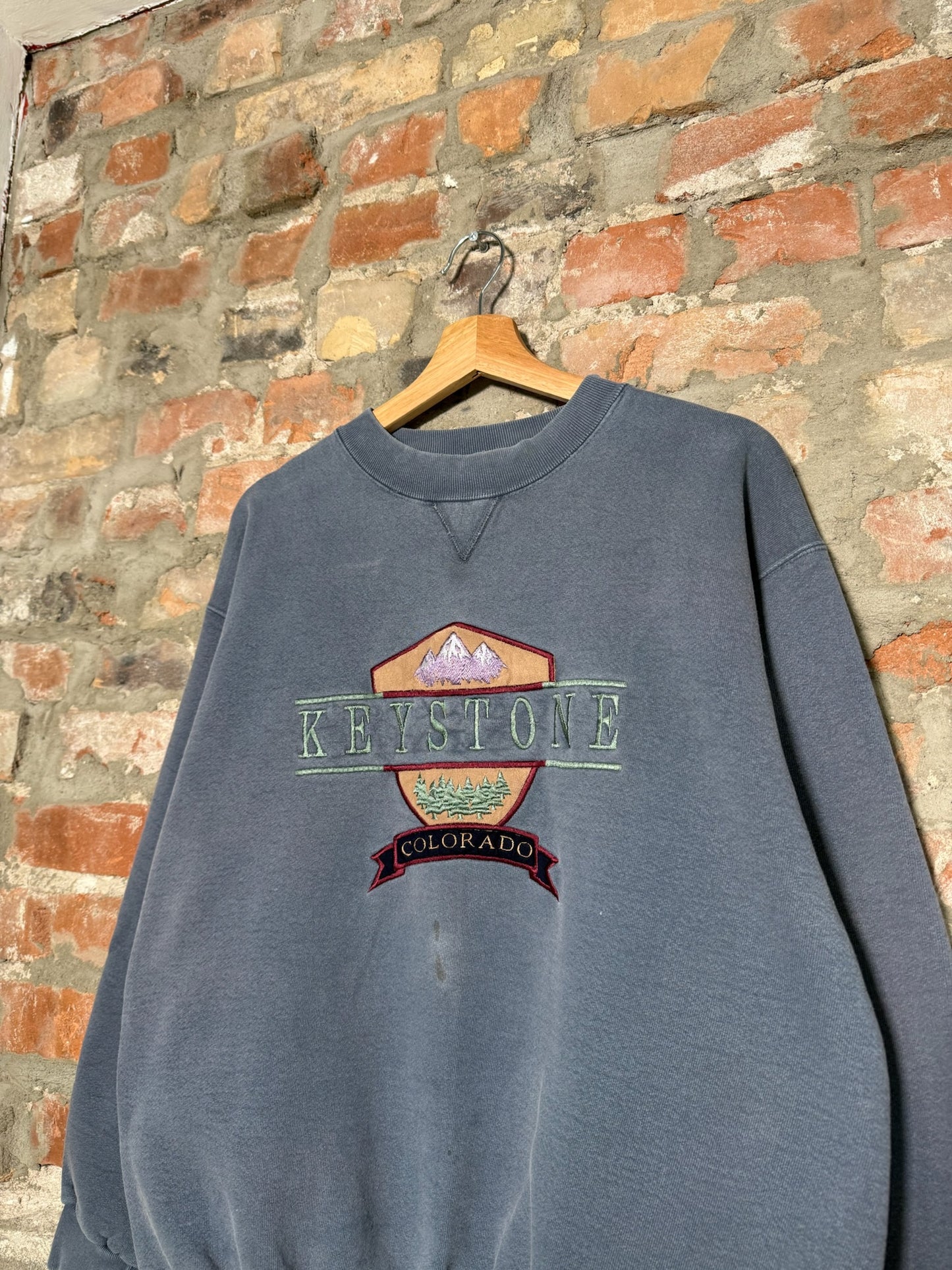 (L) 00s Key Stone Colorado Faded Crewneck