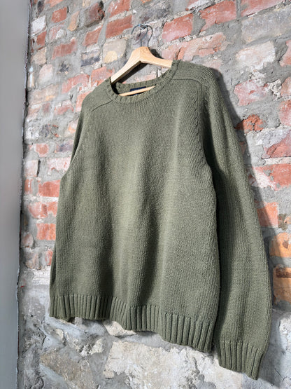 00s Lands End Sage Knit Sweater Sz L
