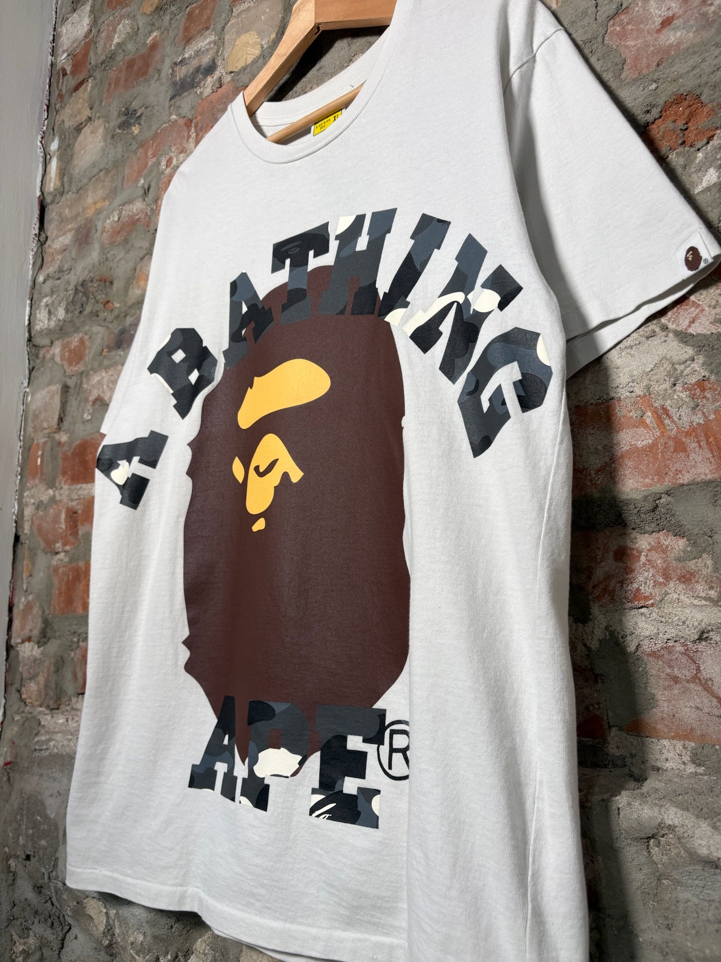 (XL) Bape ABC Grey Camo Tee White