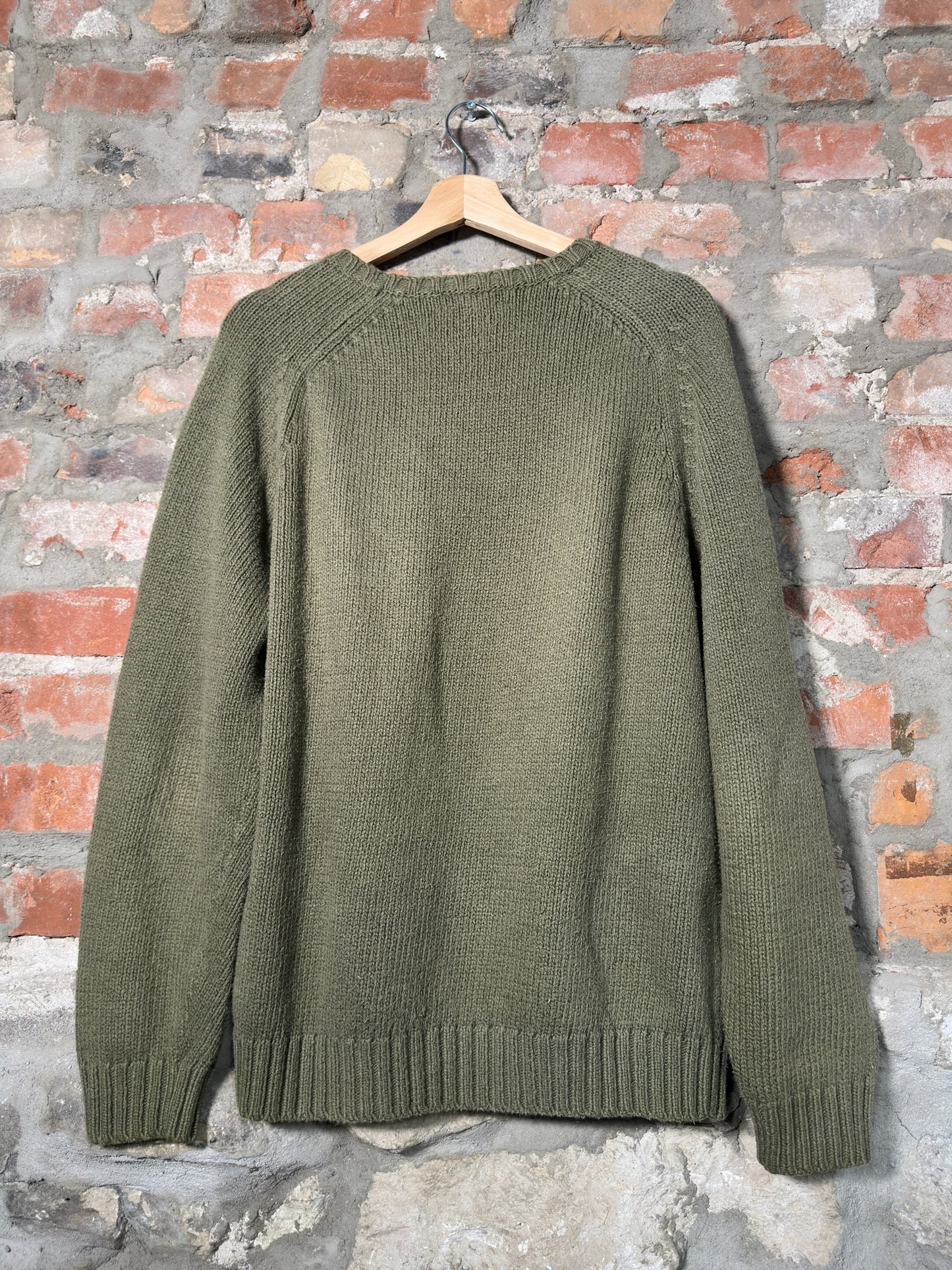 00s Lands End Sage Knit Sweater Sz L