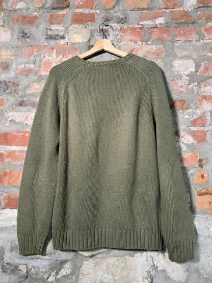00s Lands End Sage Knit Sweater Sz L