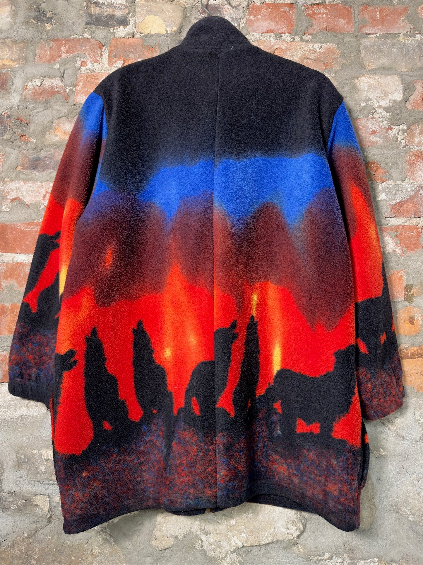 00s Alaska Wolves Zip Up Fleece Sz XL