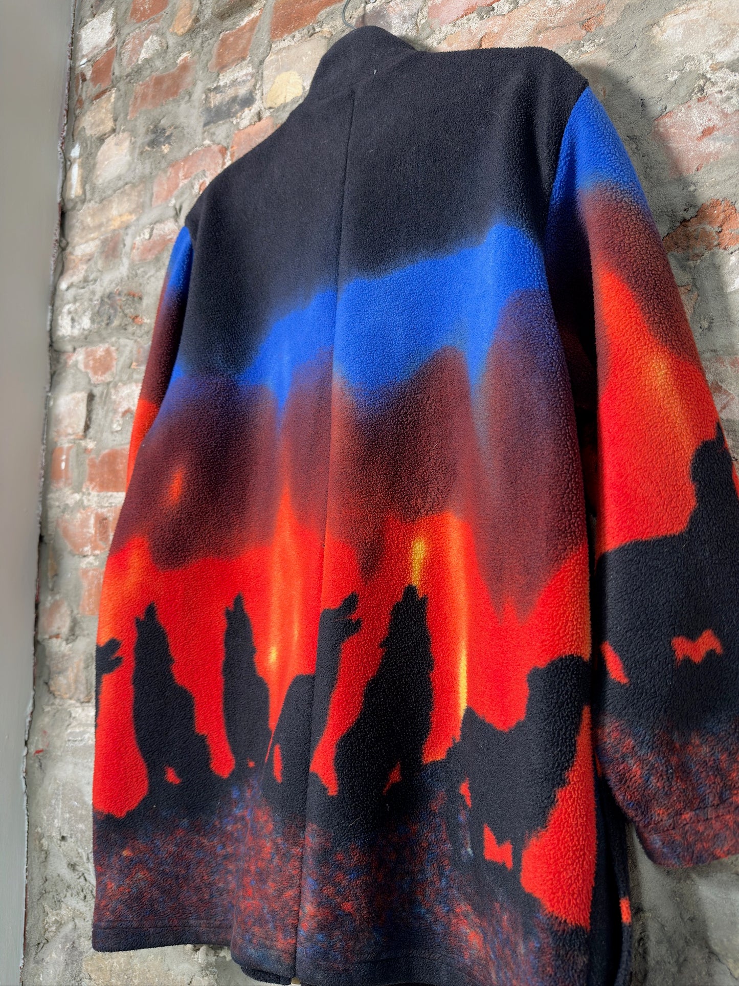 00s Alaska Wolves Zip Up Fleece Sz XL