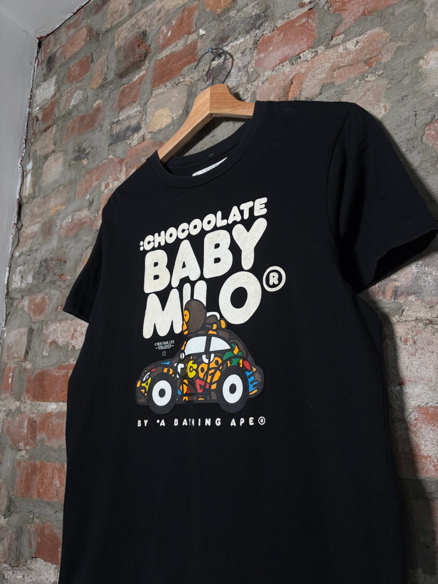 (S) Baby Milo Chocolate Baby Tee Black