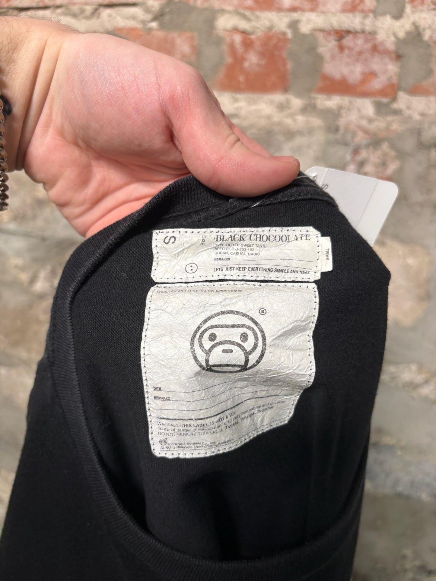 (S) Baby Milo Chocolate Baby Tee Black