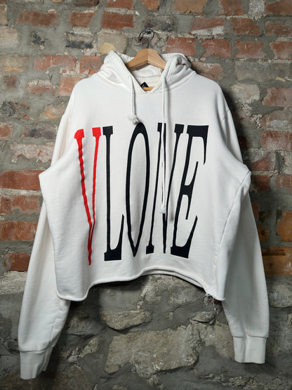 Vlone Reversible Cropped Hoodie White Sz XL