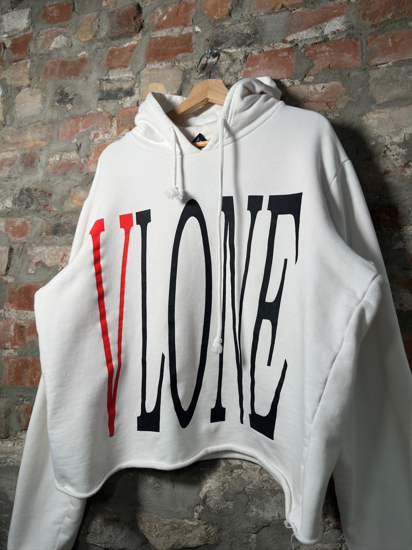 Vlone Reversible Cropped Hoodie White Sz XL