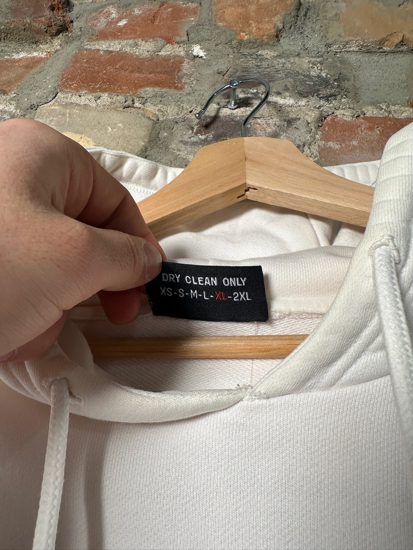 Vlone Reversible Cropped Hoodie White Sz XL