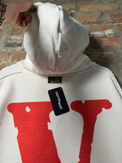 Vlone Reversible Cropped Hoodie White Sz XL