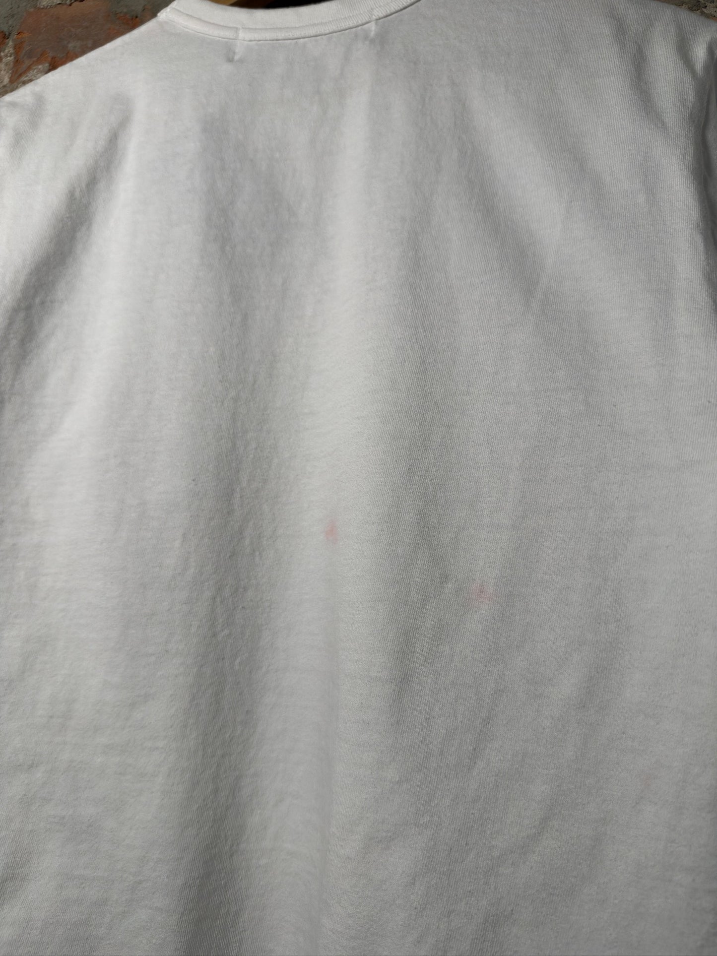 (M) CDG Navy Heart Tee White Sz