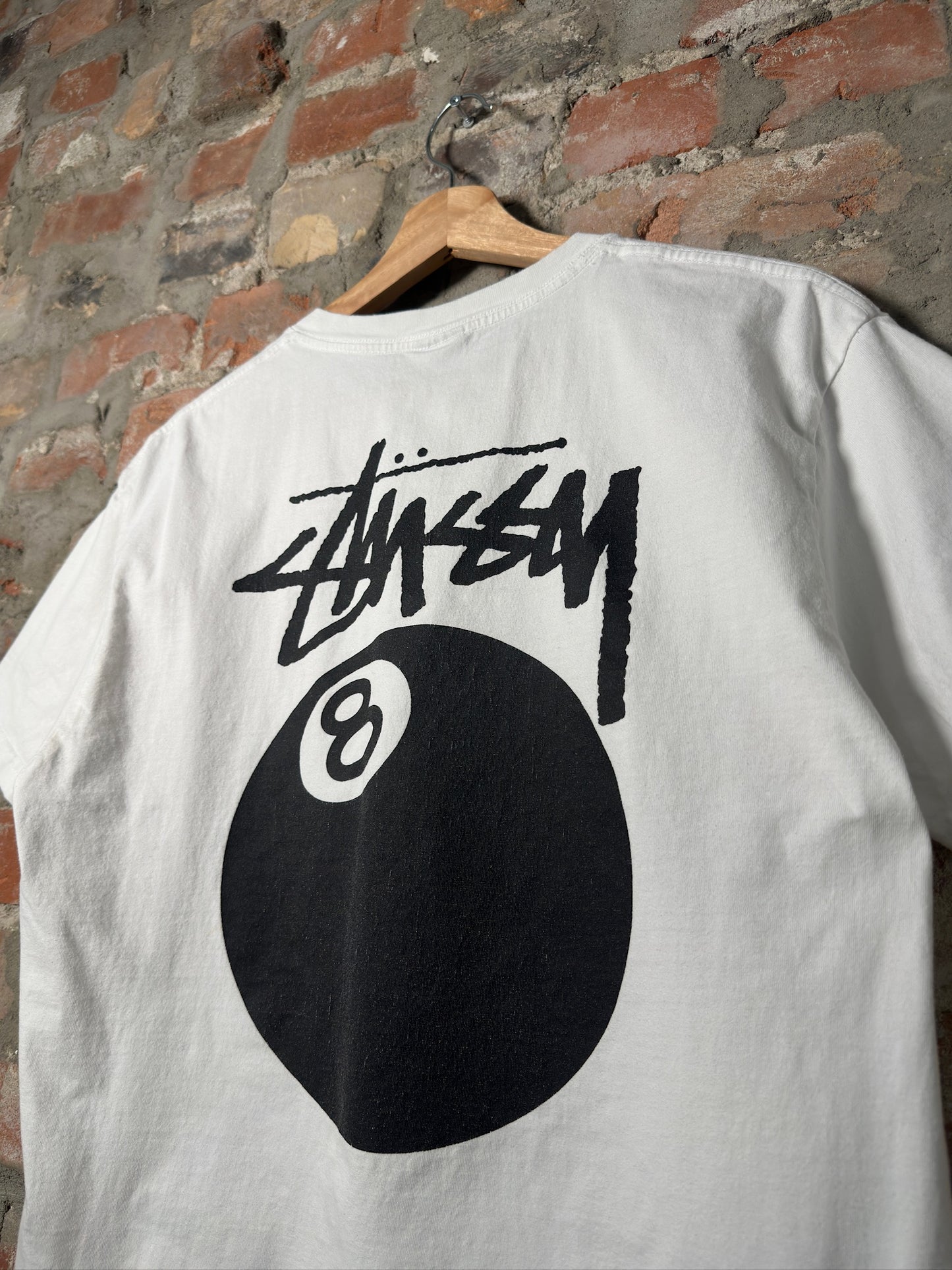 Stussy 8 Ball Tee White Sz M