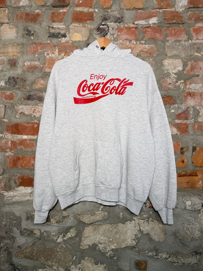 (L) Vtg CocaCola Promo Hoodie Grey