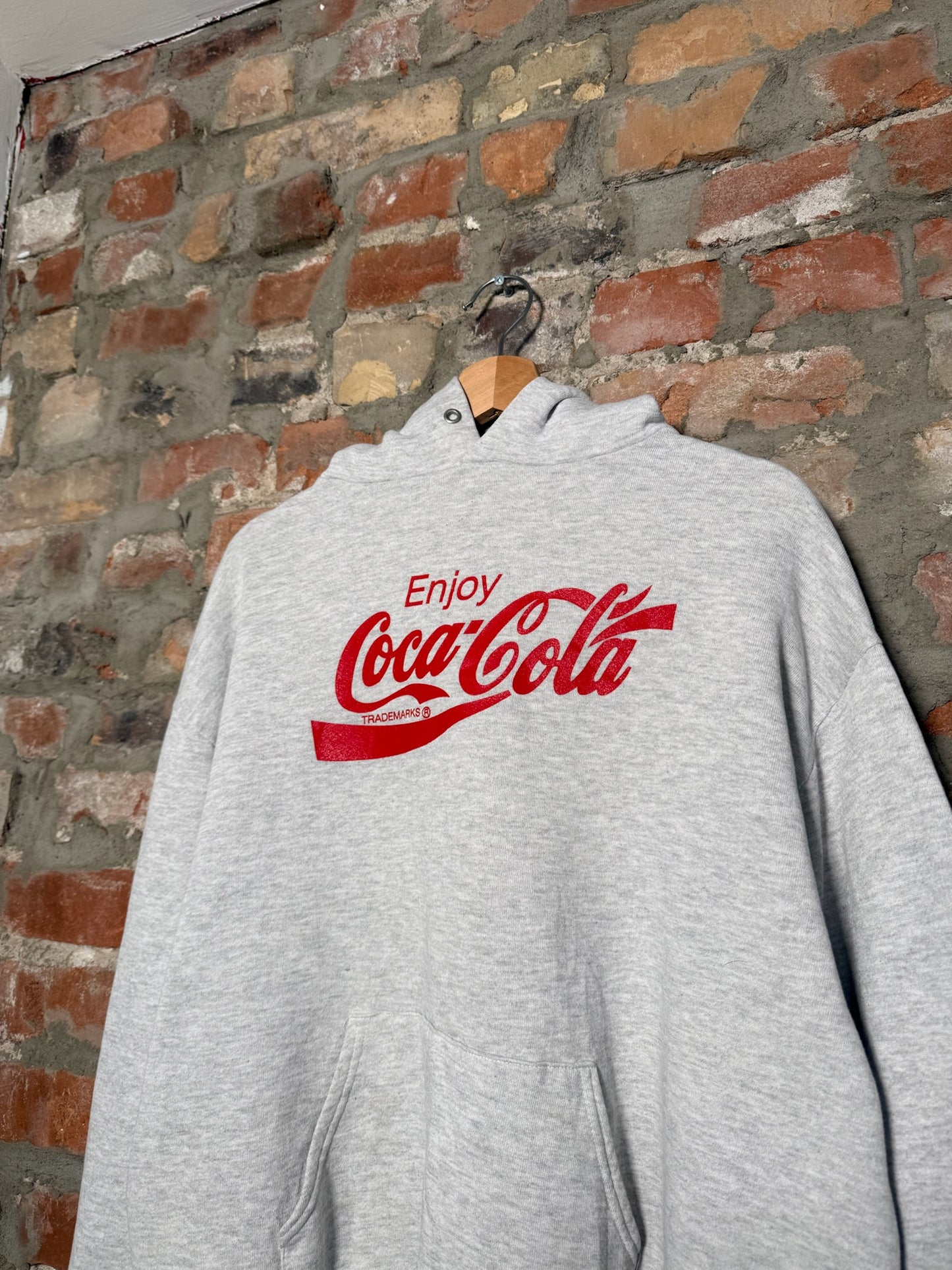 (L) Vtg CocaCola Promo Hoodie Grey