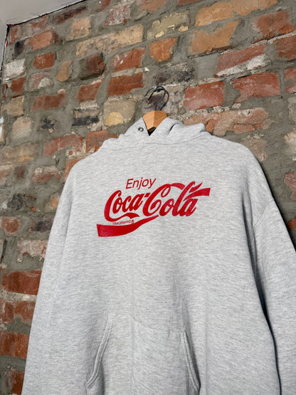 (L) Vtg CocaCola Promo Hoodie Grey