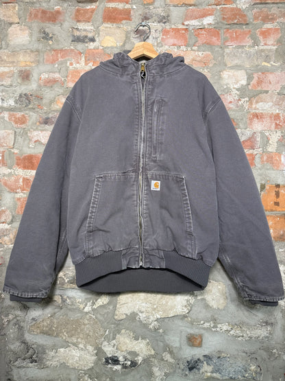 (XL) Carhartt Full T-Swing Grey Canvas Hooded Jaket