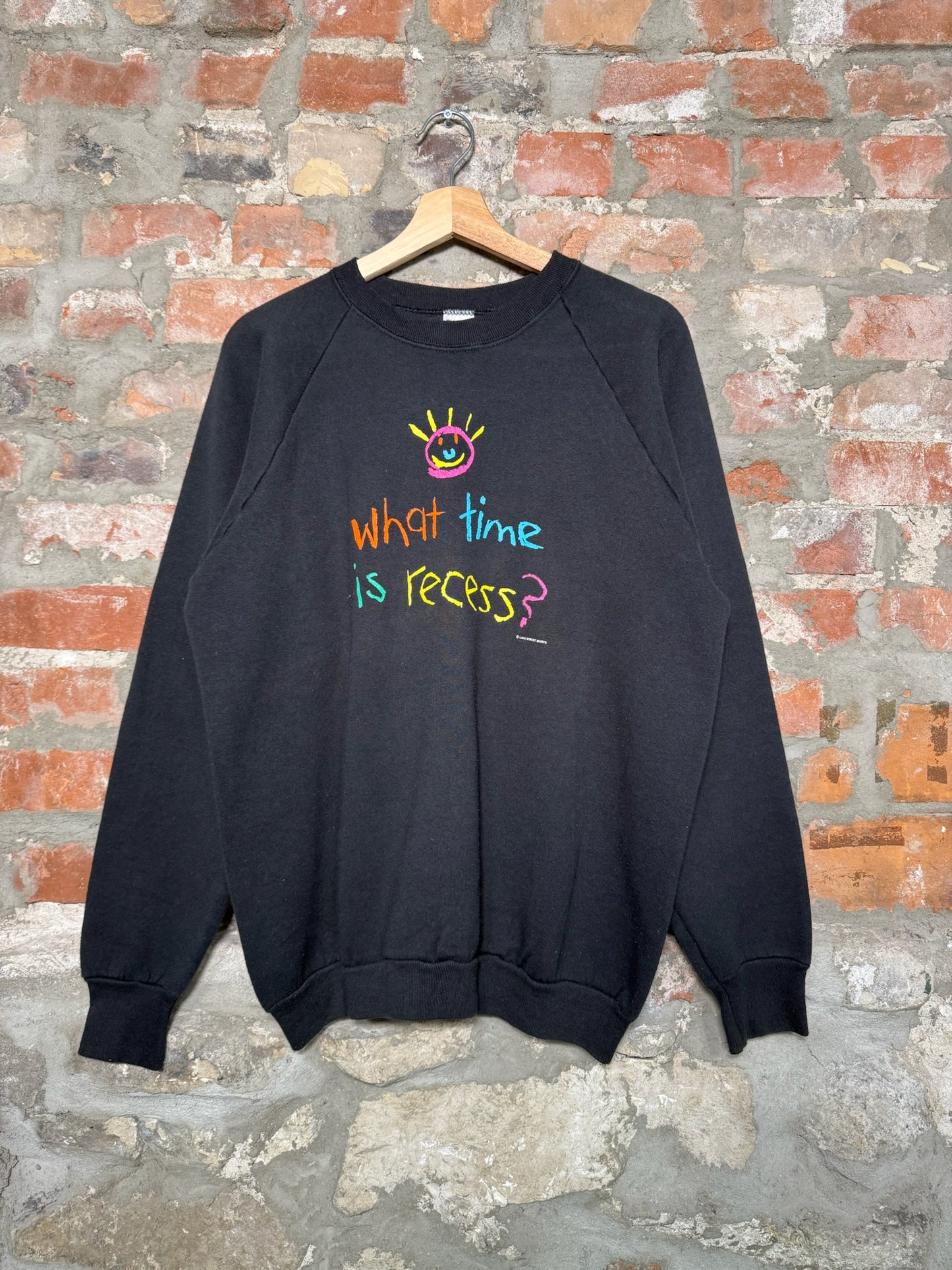 (XL) 90s "What Time Is Recess?" Crewneck
