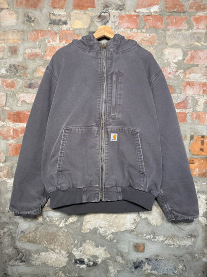 (XL) Carhartt Full T-Swing Grey Canvas Hooded Jaket