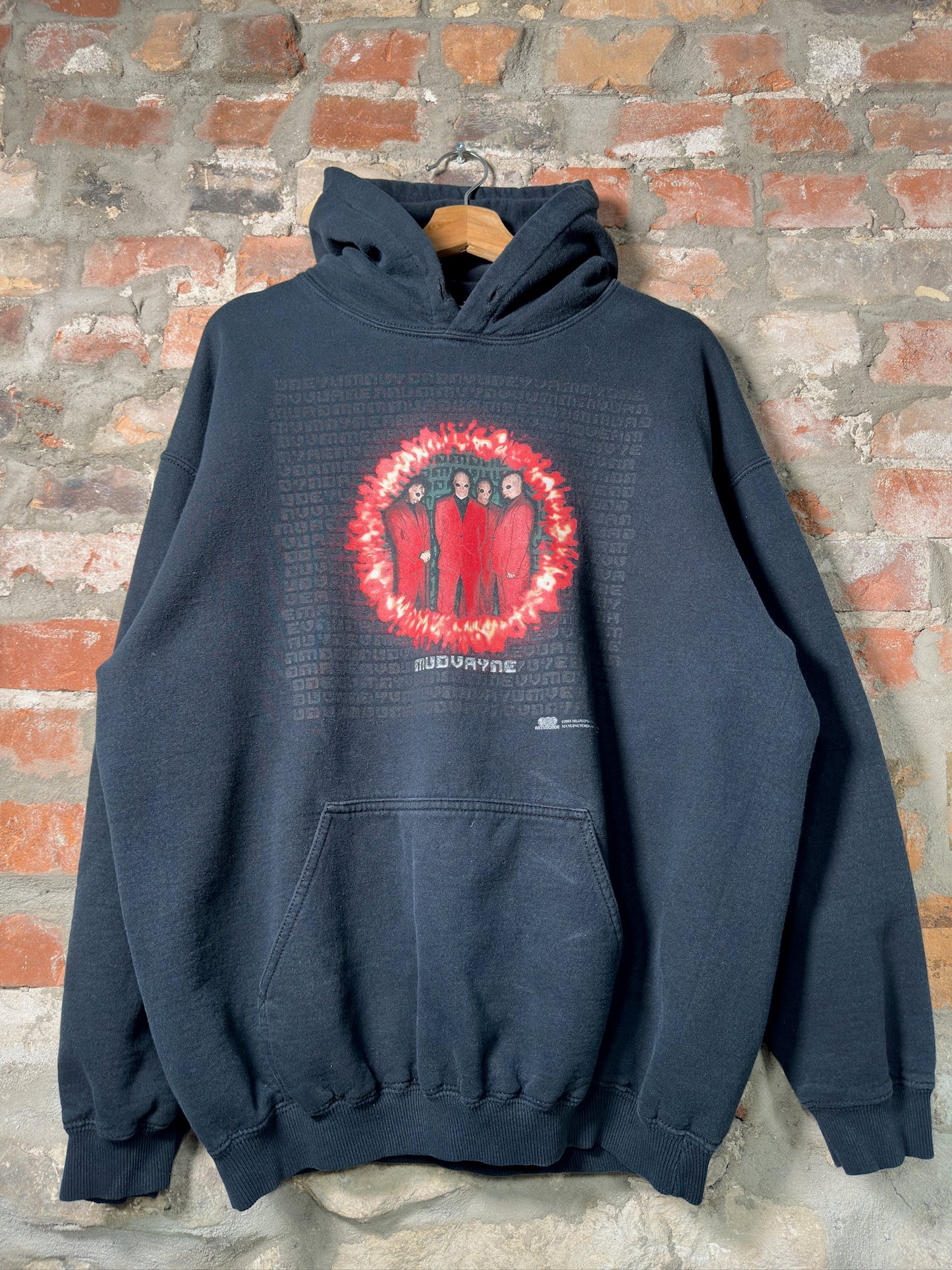 03 Mudvayne Red Suit Aliens Hoodie Sz L