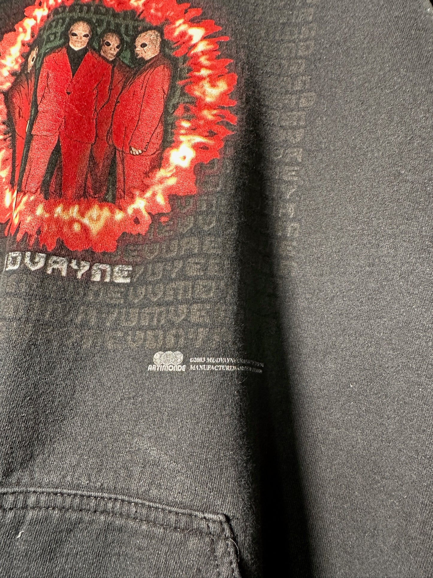 03 Mudvayne Red Suit Aliens Hoodie Sz L