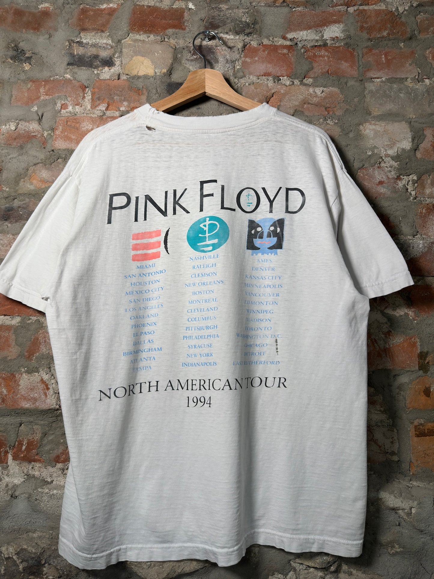 1994 Pink Floyd Division Bell Tee White Sz XL