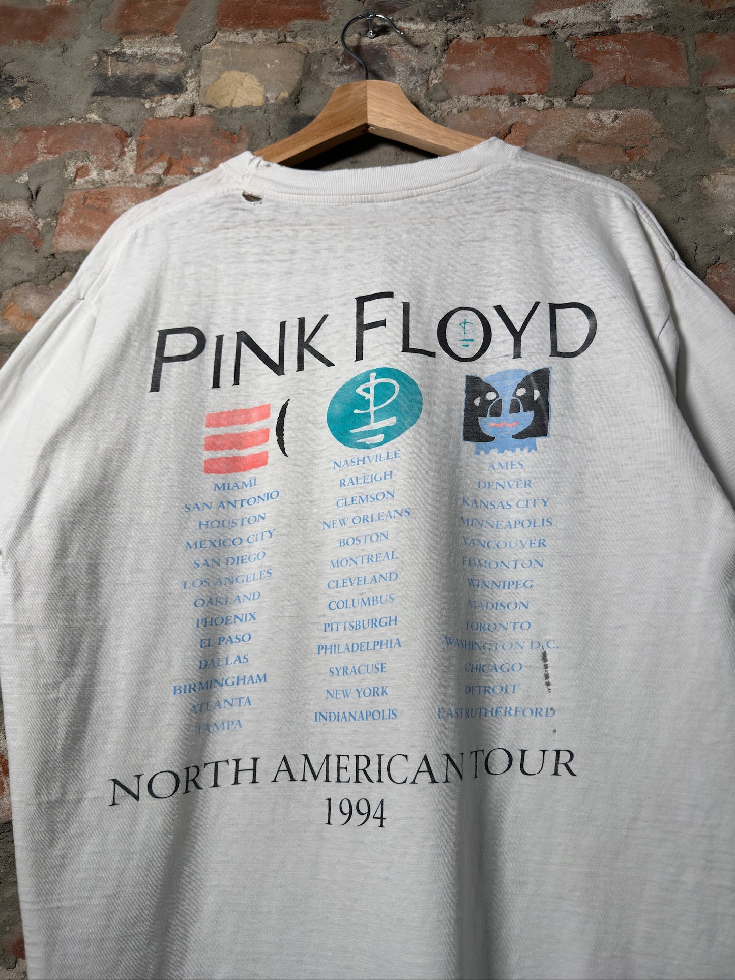 1994 Pink Floyd Division Bell Tee White Sz XL