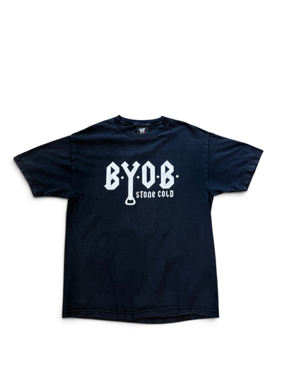 (L) Vintage 2005 WWE Stone Cold BYOB Tee
