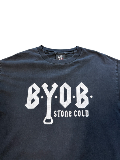 (L) Vintage 2005 WWE Stone Cold BYOB Tee