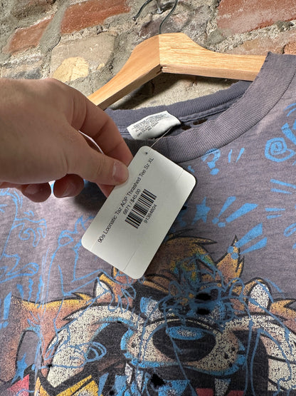 90s Loonatic Taz AOP Thrashed Tee Sz XL