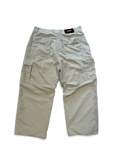 (36W) Vintage Y2K Snakeyes Tan Cargo Parachute Pants