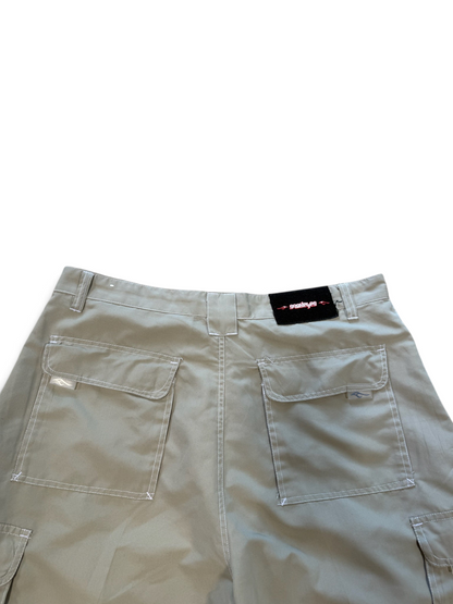 (36W) Vintage Y2K Snakeyes Tan Cargo Parachute Pants