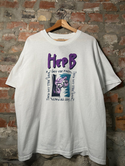 Vtg Hep B Get The Facts Promo Tee Sz XL